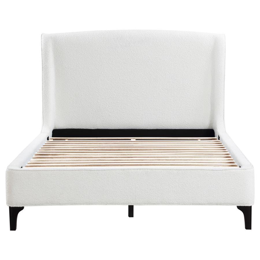 (image for) Mosby Upholstered Eastern King Wingback Bed Snow