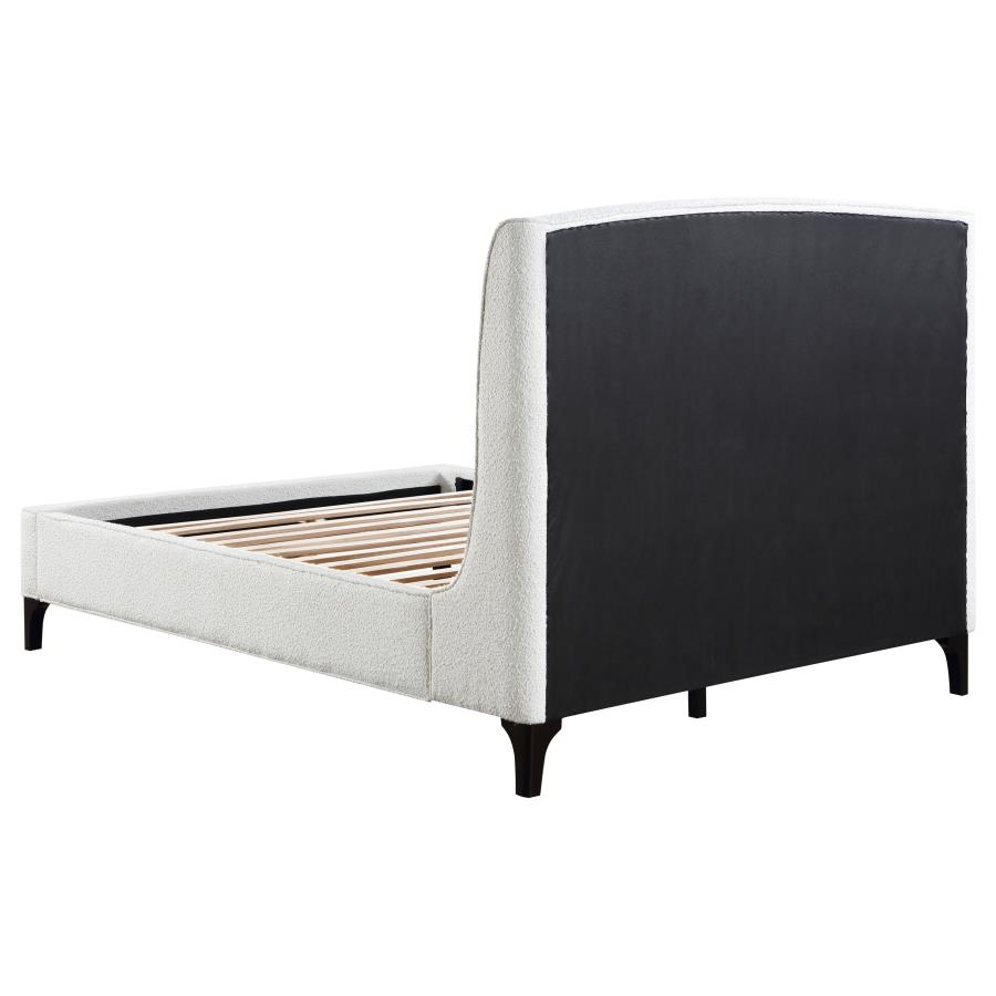 (image for) Mosby Upholstered Eastern King Wingback Bed Snow