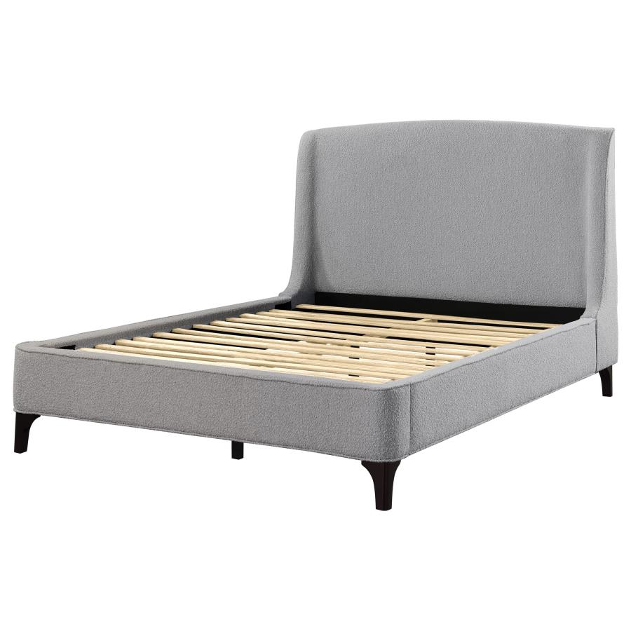 (image for) Mosby Upholstered Eastern King Wingback Bed Grey