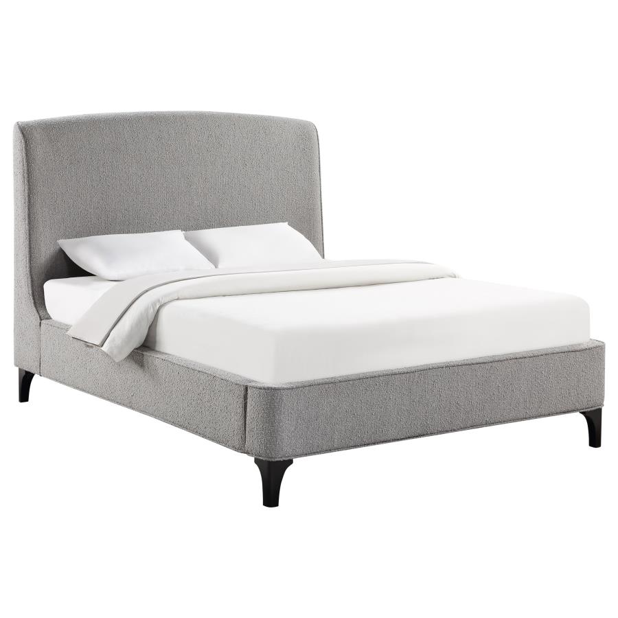 (image for) Mosby Upholstered Queen Wingback Bed Grey