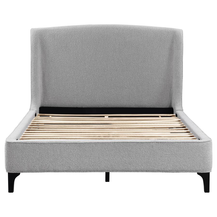 (image for) Mosby Upholstered Queen Wingback Bed Grey