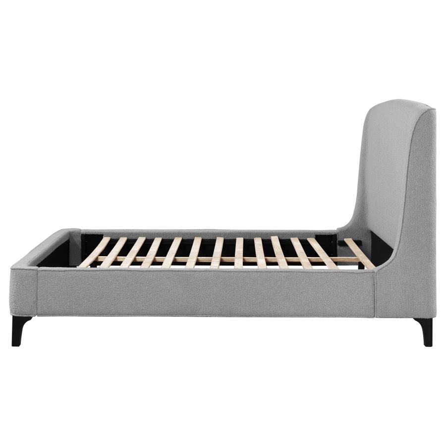 (image for) Mosby Upholstered Queen Wingback Bed Grey