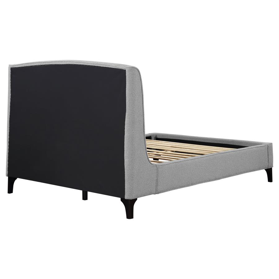 (image for) Mosby Upholstered Queen Wingback Bed Grey