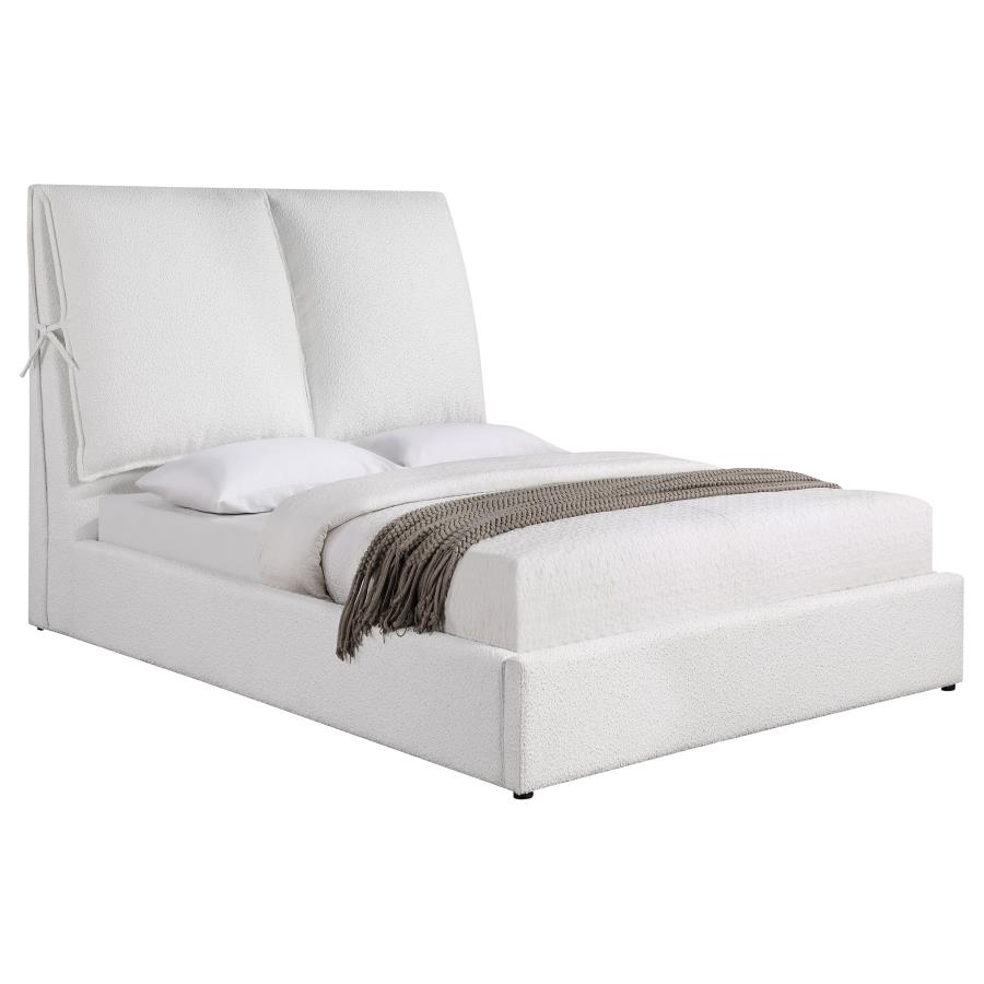 (image for) Gwendoline Upholstered Eastern King Panel Bed White