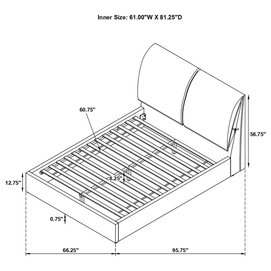 (image for) Gwendoline Upholstered Queen Panel Bed White