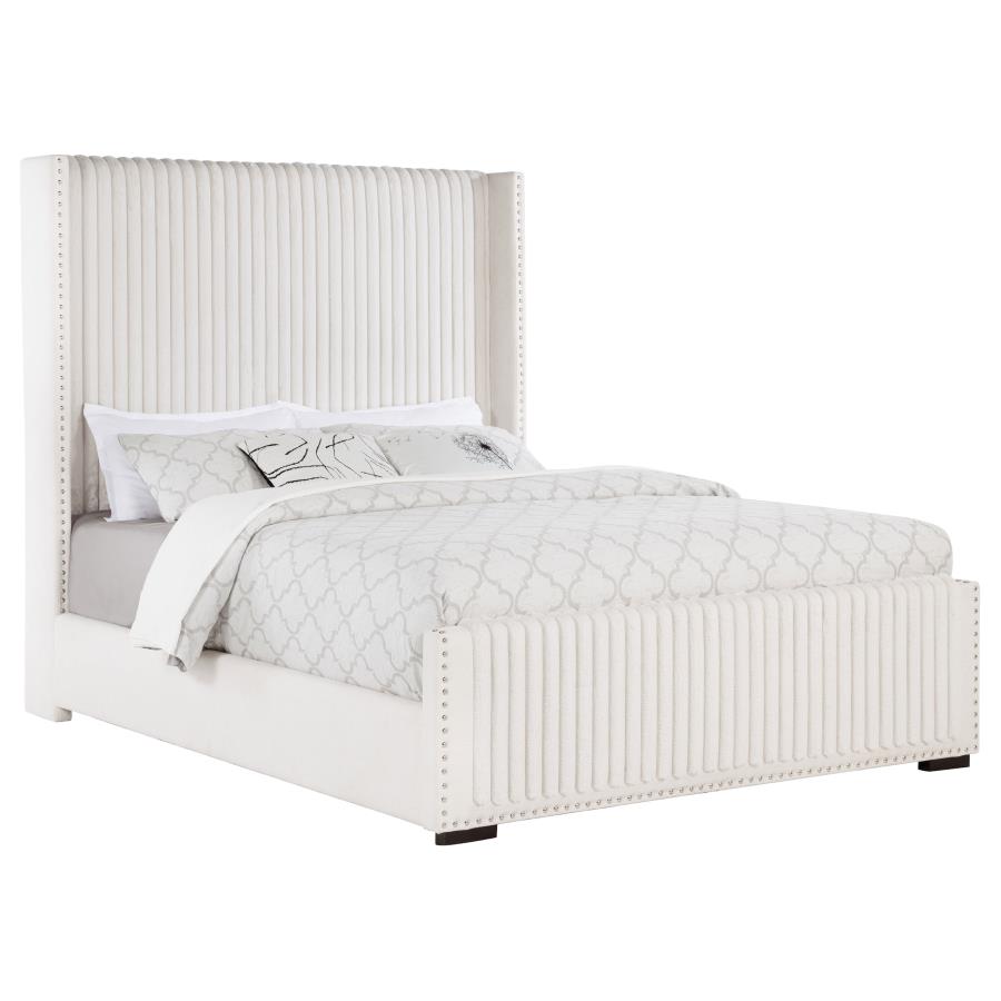 (image for) Natasha 65-inch Upholstered California King Bed Cream