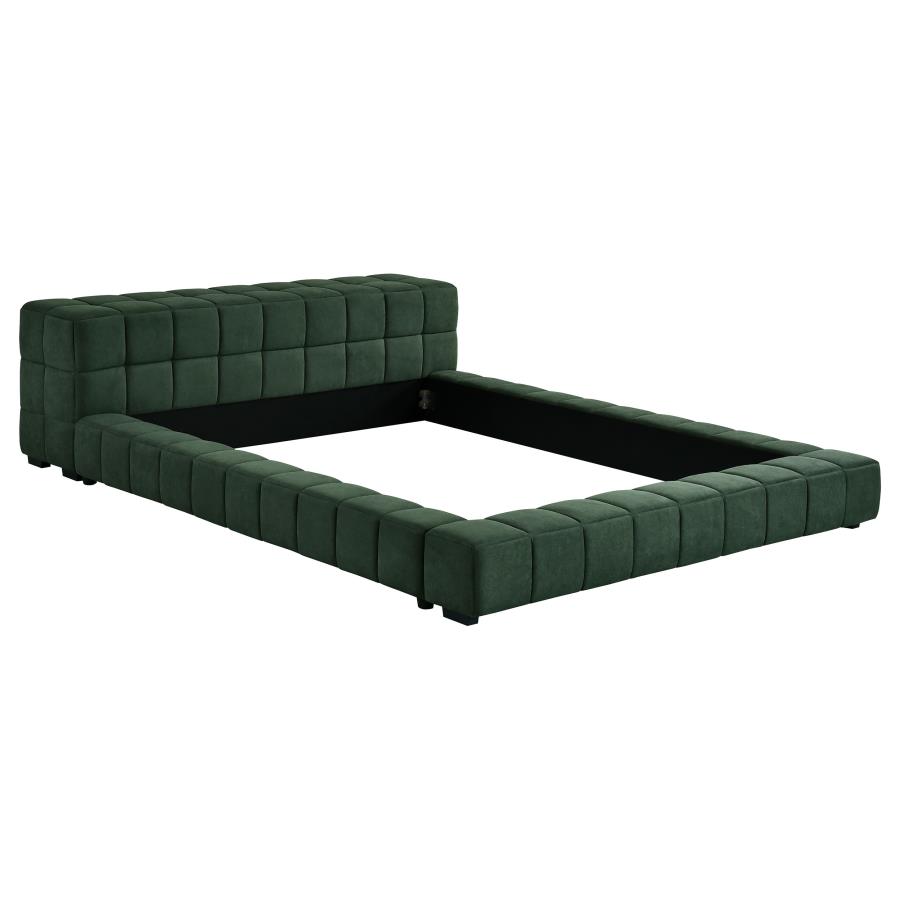 (image for) Trinity Upholstered Full Platform Bed Green