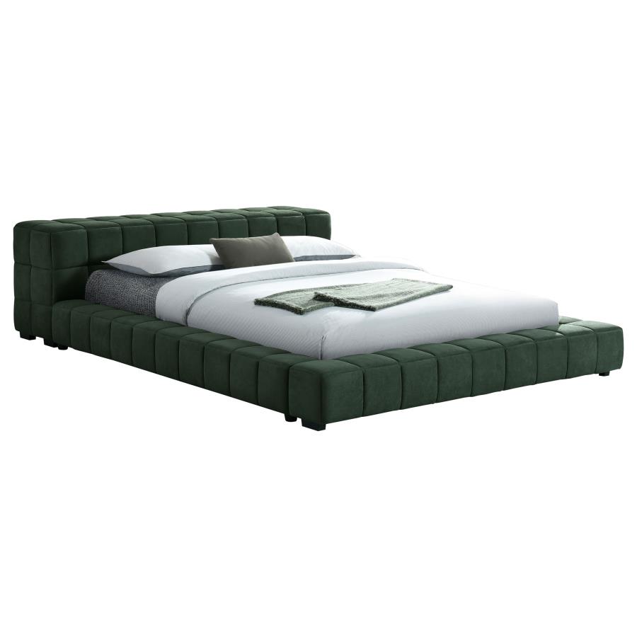 (image for) Trinity Upholstered Full Platform Bed Green