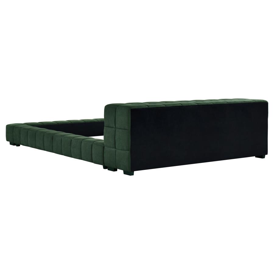 (image for) Trinity Upholstered Full Platform Bed Green