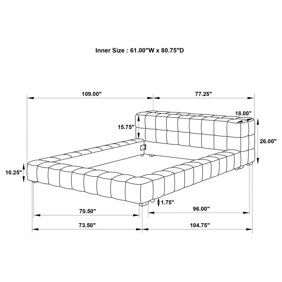 (image for) Trinity Upholstered Queen Platform Bed Green