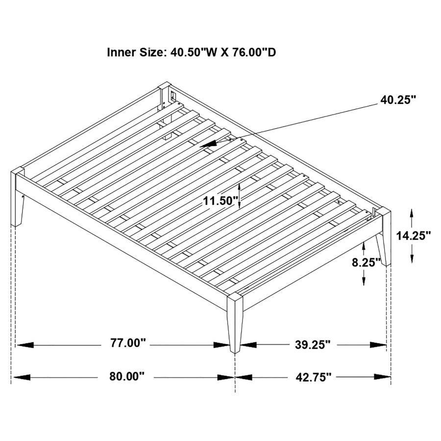 (image for) Hounslow Twin Universal Platform Bed Black