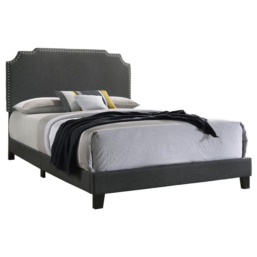 (image for) Tamarac Upholstered Eastern King Panel Bed Grey