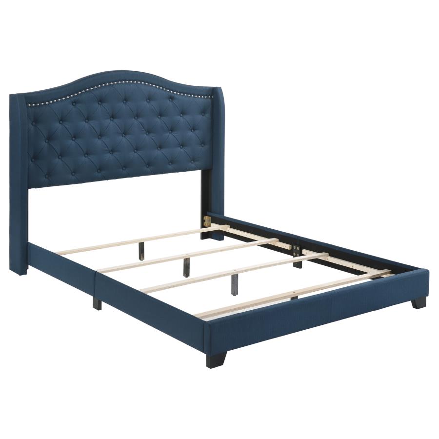 (image for) Sonoma Upholstered Full Wingback Bed Blue