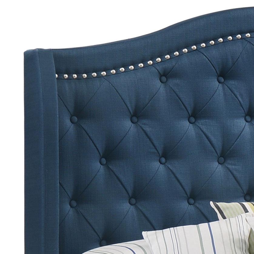 (image for) Sonoma Upholstered Full Wingback Bed Blue