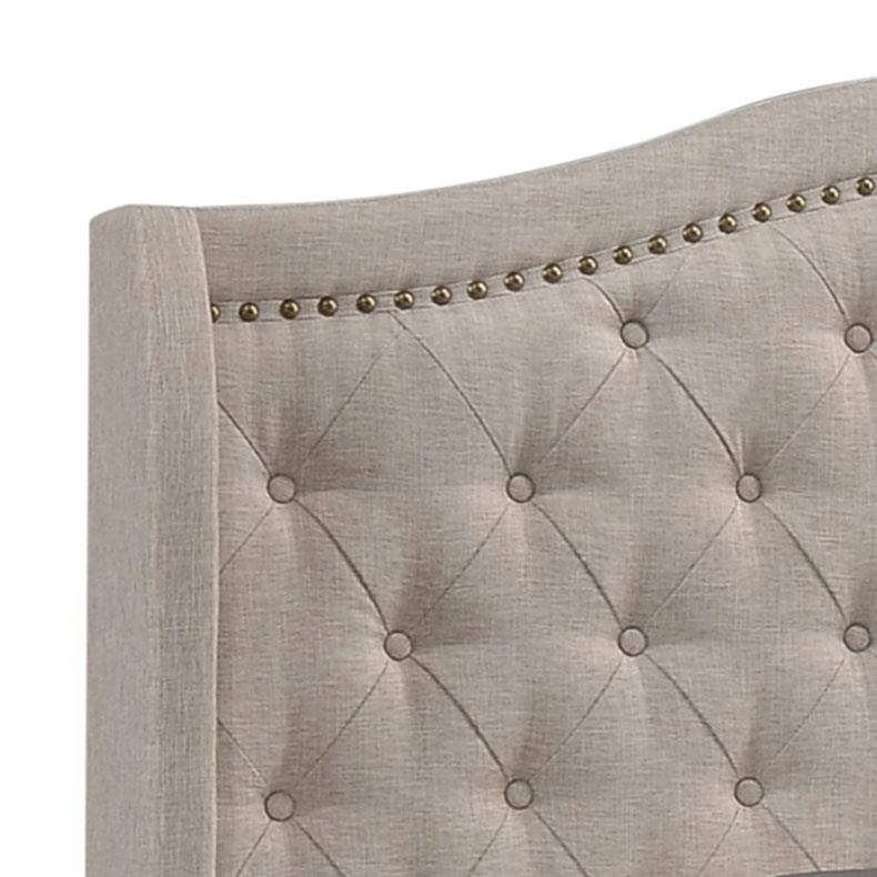 (image for) Sonoma Upholstered Full Wingback Bed Beige