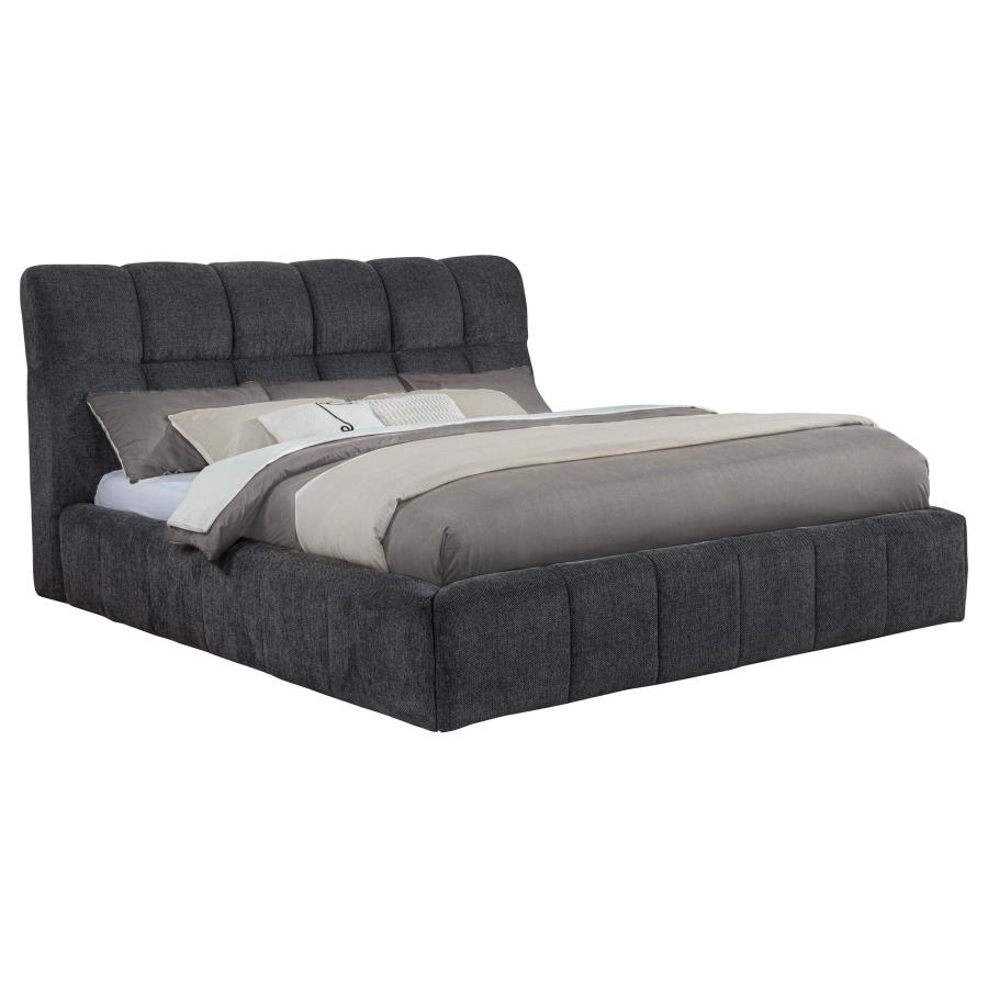 (image for) Nollet 48-inch Upholstered California King Platform Bed Grey