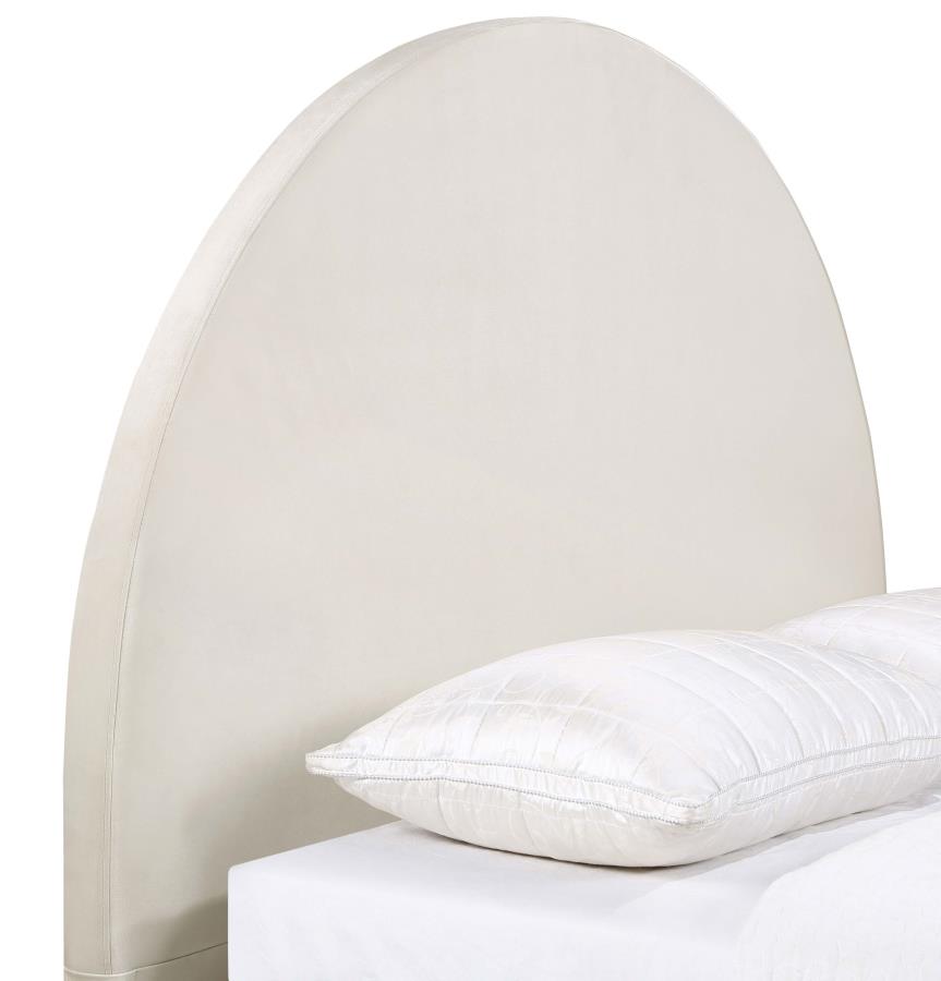 (image for) June Upholstered Queen or Full Panel Headboard Ivory