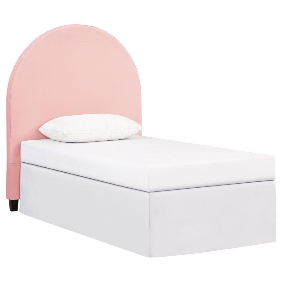 (image for) June Upholstered Twin Panel Headboard Blush - Click Image to Close