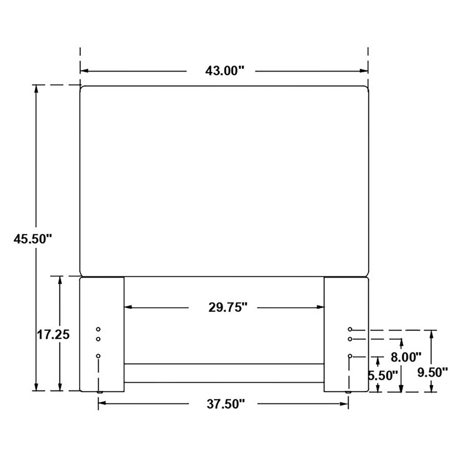 (image for) Pirro Upholstered Twin Panel Headboard Sand