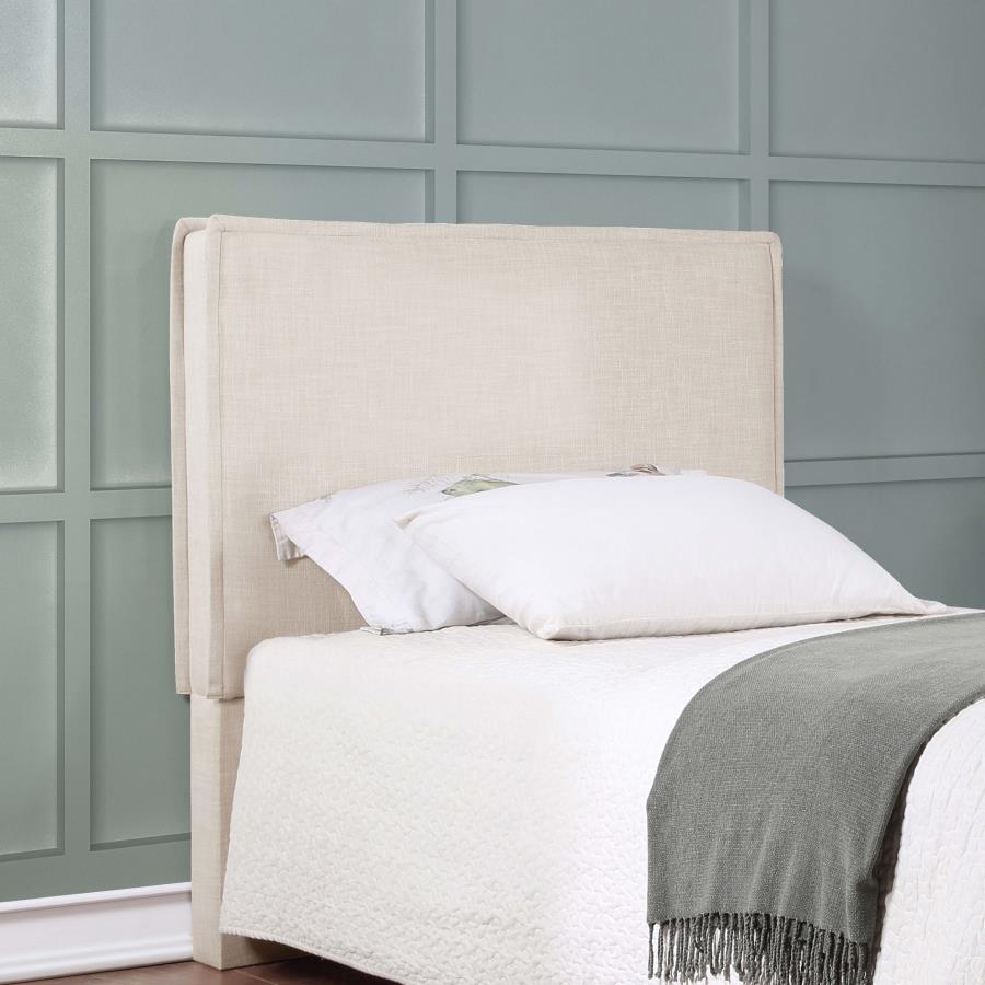 (image for) Izzy Upholstered Twin Panel Headboard Sand