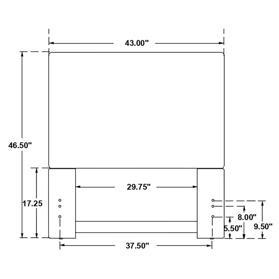 (image for) Izzy Upholstered Twin Panel Headboard Sand