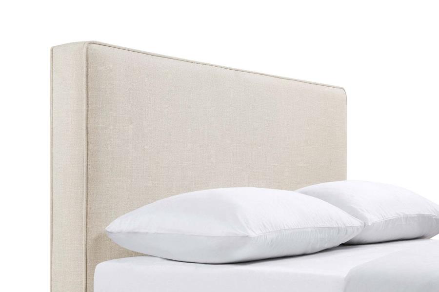 (image for) Kosmo Upholstered Queen or Full Panel Headboard Sand