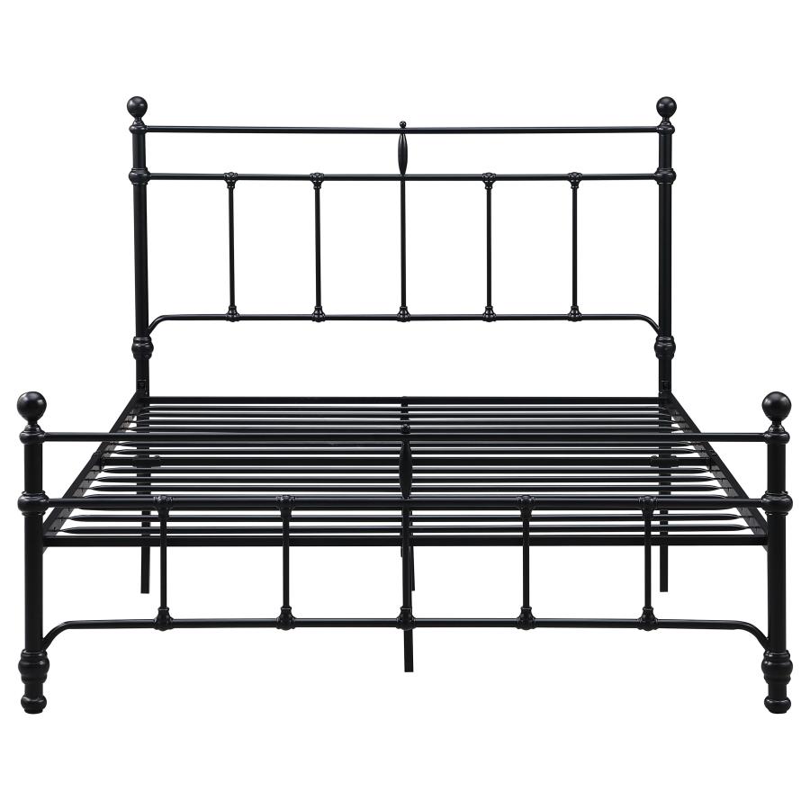 (image for) Novak 48-inch Metal Queen Open Frame Bed Matte Black