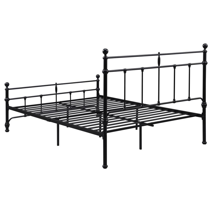 (image for) Novak 48-inch Metal Queen Open Frame Bed Matte Black