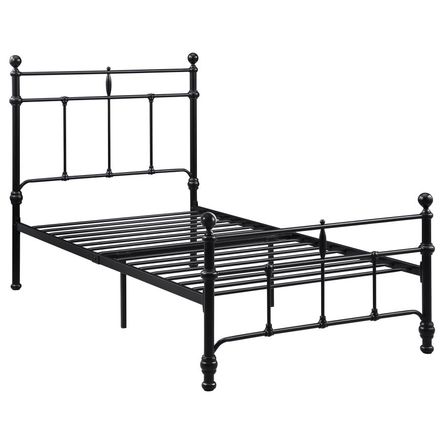 (image for) Novak 48-inch Metal Twin Open Frame Bed Matte Black