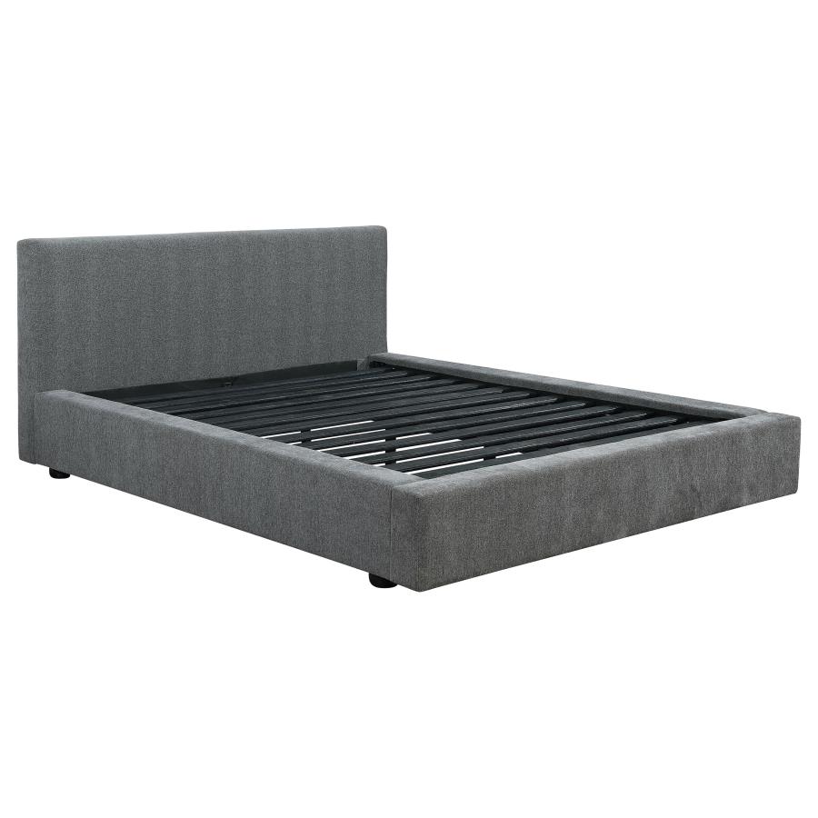 (image for) Gregory Upholstered Queen Panel Bed Graphite