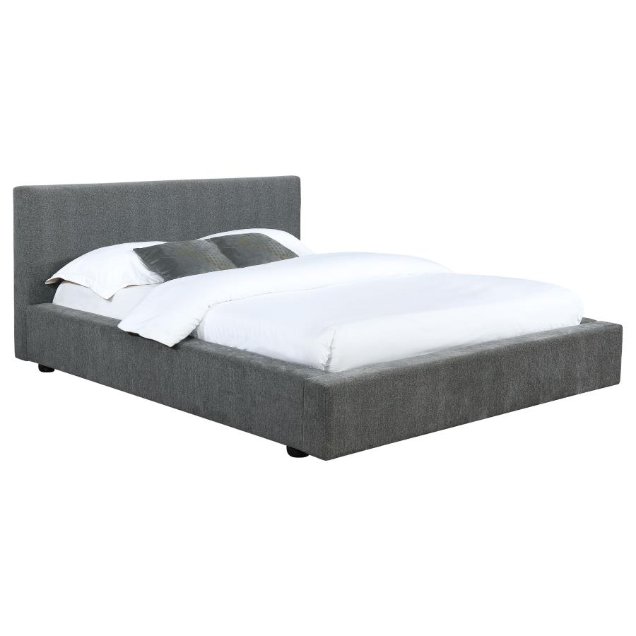 (image for) Gregory Upholstered Queen Panel Bed Graphite