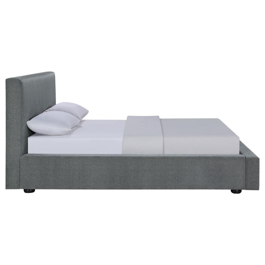 (image for) Gregory Upholstered Queen Panel Bed Graphite