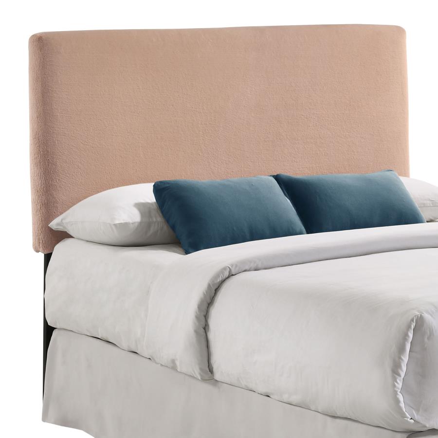 (image for) Gigi Upholstered Queen or Full Panel Headboard Blush