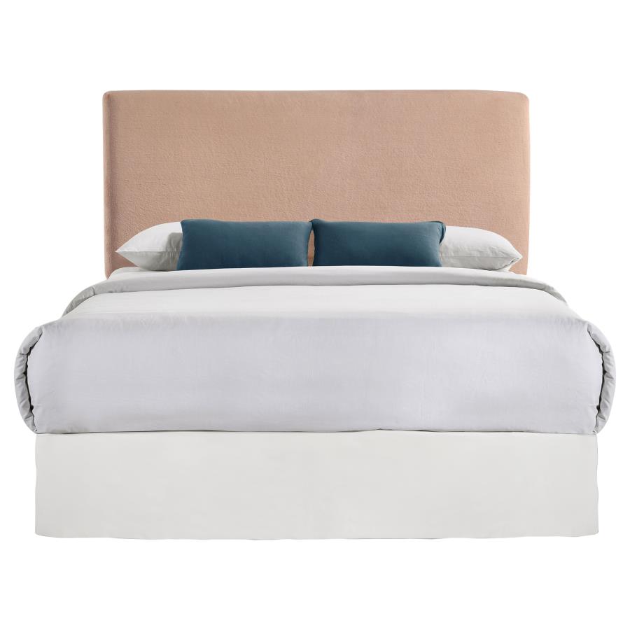 (image for) Gigi Upholstered Queen or Full Panel Headboard Blush