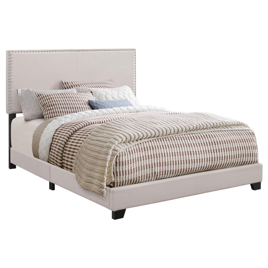 (image for) Boyd Upholstered Full Panel Bed Ivory