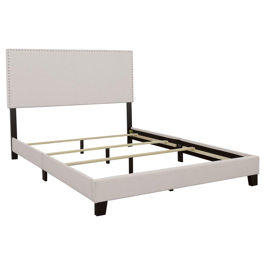 (image for) Boyd Upholstered Queen Panel Bed Ivory - Click Image to Close