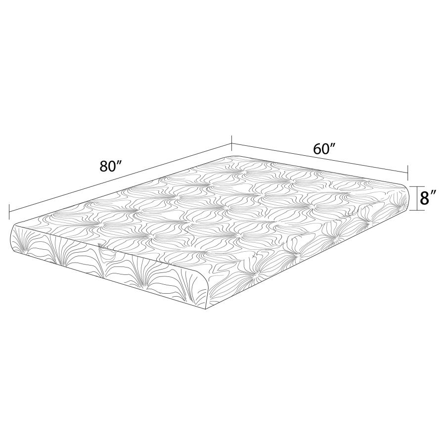 (image for) Keegan 8" Queen Memory Foam Mattress White