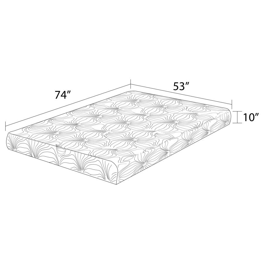 (image for) Key 10" Full Memory Foam Mattress White