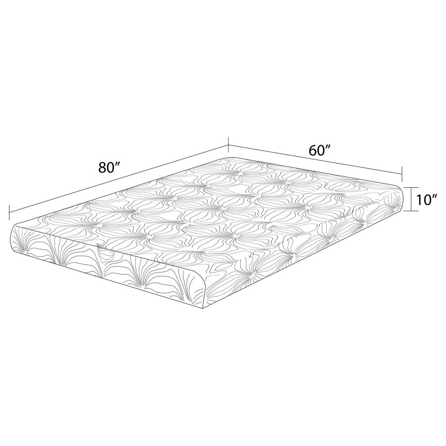 (image for) Key 10" Queen Memory Foam Mattress White