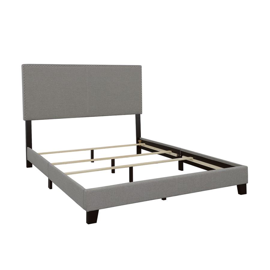 (image for) Boyd Upholstered Eastern King Panel Bed Grey