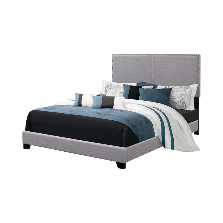 (image for) Boyd Upholstered California King Panel Bed Grey