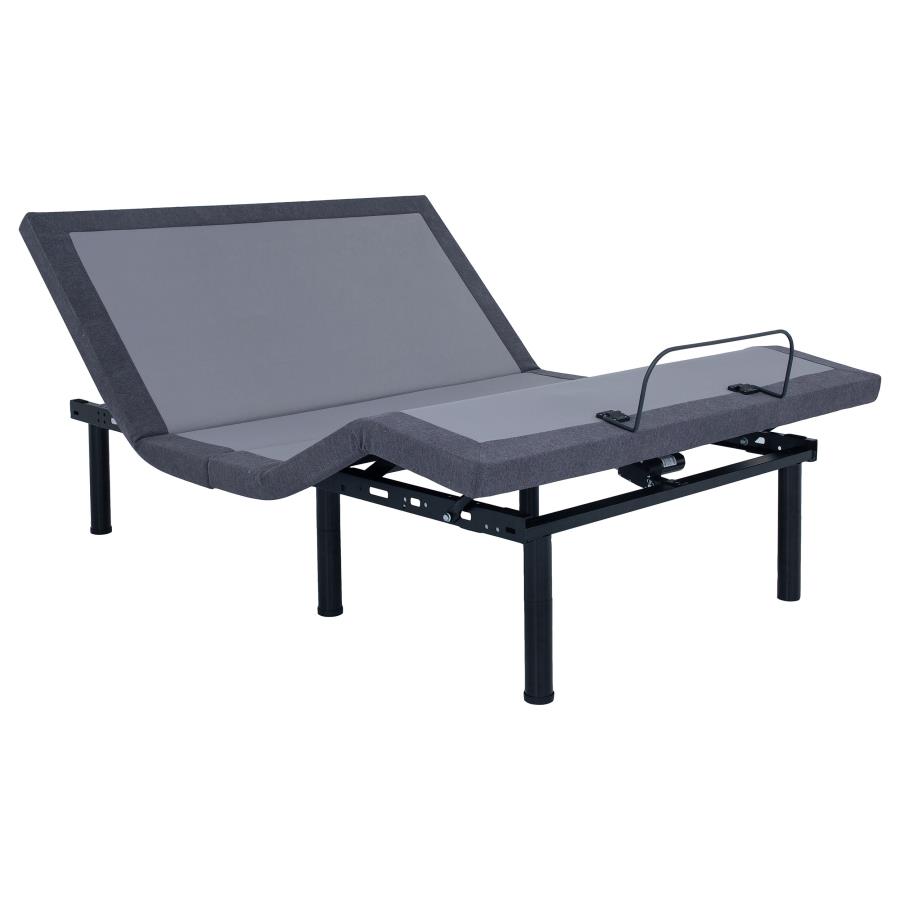 (image for) Clara Full Adjustable Bed Base Grey and Black - Click Image to Close