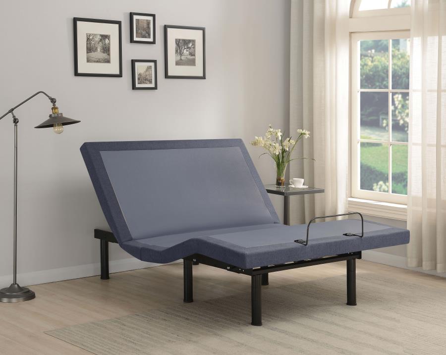 (image for) Negan California King Adjustable Bed Base Grey and Black