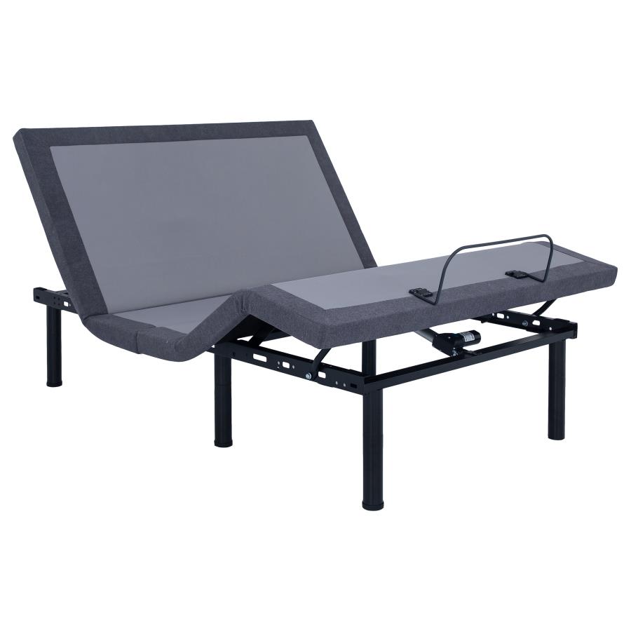 (image for) Negan California King Adjustable Bed Base Grey and Black