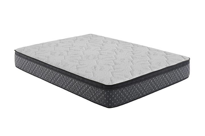 (image for) Aspen 12.5" Queen Euro Top Mattress White - Click Image to Close