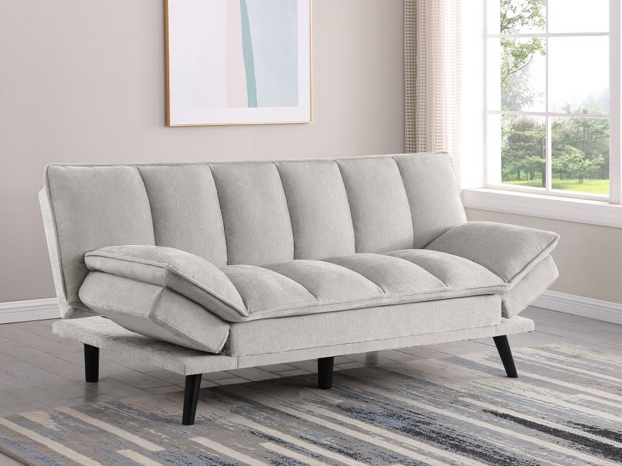 (image for) Laredo Upholstered Tufted Convertible Sofa Bed Light Grey