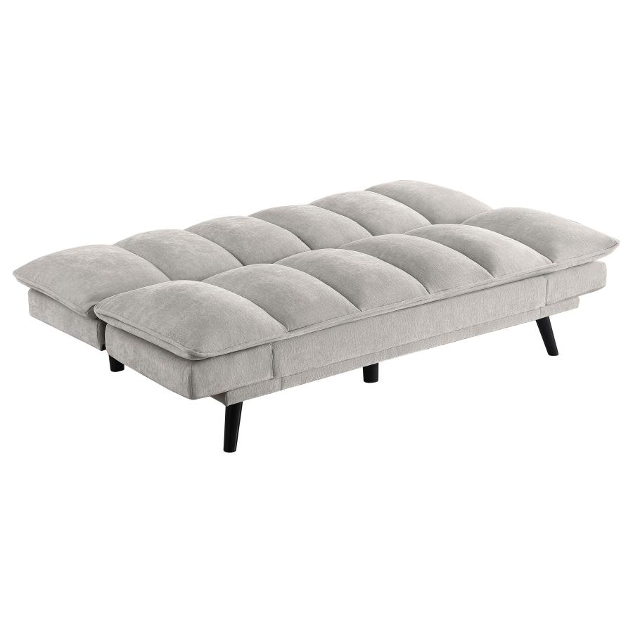 (image for) Laredo Upholstered Tufted Convertible Sofa Bed Light Grey