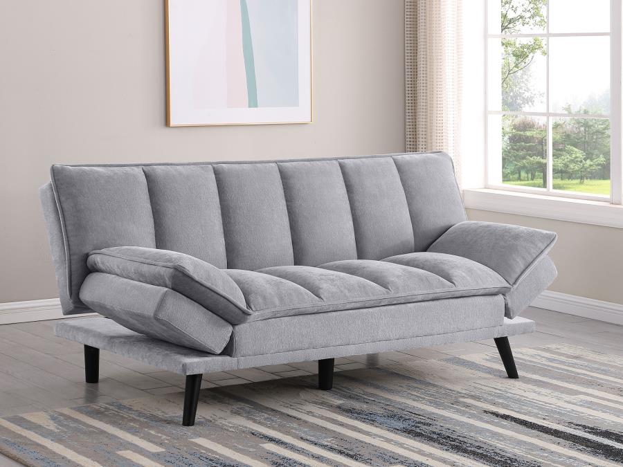 (image for) Laredo Upholstered Tufted Convertible Sofa Bed Grey