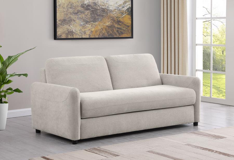 (image for) Rylie Upholstered Sofa Sleeper with Queen Mattress Beige