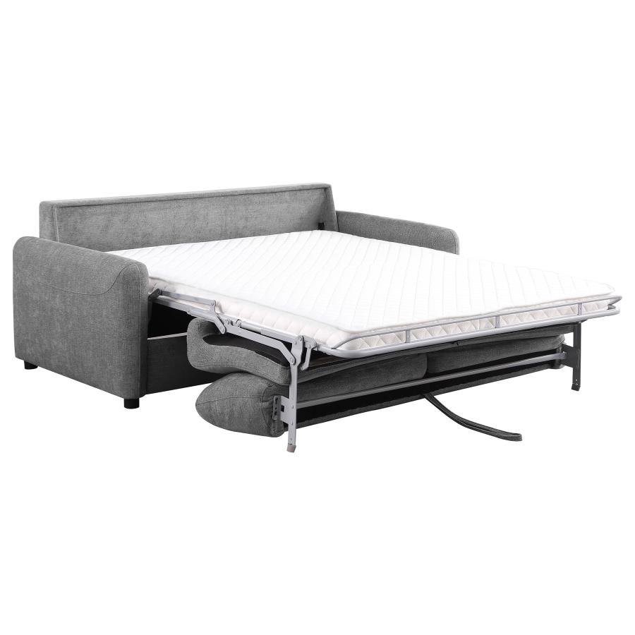 (image for) Rylie Upholstered Sofa Sleeper with Queen Mattress Grey